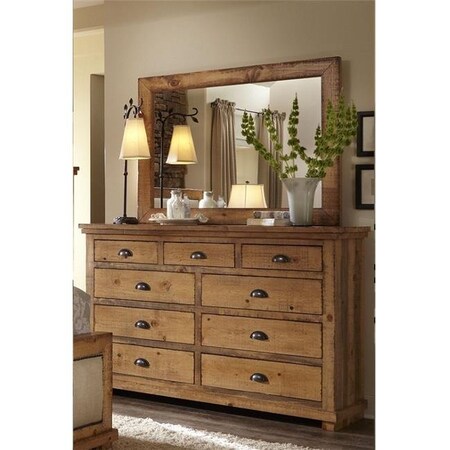 Progressive Furniture Progressive Furniture P608-23-50 Willow Casual Drawer Dresser & Mirror - 79 x 64 x 18 in. P608-23/50